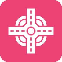 illustration de conception d'icône de vecteur d'intersection de route