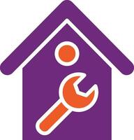 illustration de conception d'icône de vecteur d'entretien de maison