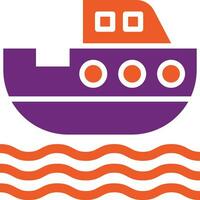 illustration de conception d'icône de vecteur de bateau