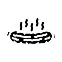 saucisse fumé glyphe icône vecteur illustration