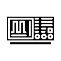 oscilloscope une analyse électronique glyphe icône vecteur illustration