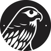 noir vecteur prédateur faucon logo concept noir vecteur prédateur faucon logo idée