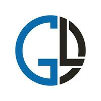 logo lettre gl vecteur