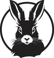 prime noir lapin insigne complexe lapin graphique badge vecteur