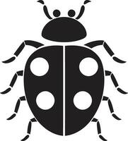 géométrique beauté dans ombres lisse coccinelle insigne silencieux splendeur abstrait coccinelle logo vecteur