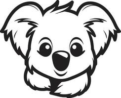 piqué avec style moderne koala icône élégant arbre habitant dans obscurité logo conception vecteur