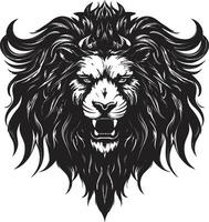 le rugissement Roi noir vecteur Lion icône majestueux autorité Lion logo excellence