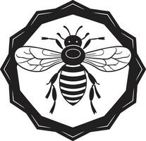 abeille tête monogramme abeille couronne conception vecteur