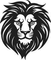 royal rugir noir Lion emblème le commandant symbole de une Roi sauvage majesté noir Lion icône dans vecteur le débridé magnificence