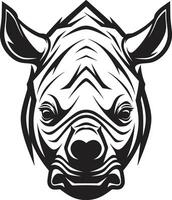 élégant rhinocéros chanson une intemporel ode dans noir majestueux mélodie noir rhinocéros Icônes serein emblème vecteur