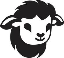 onyx iconique mouton vecteur talent artistique pâturage dans noir laineux éclat