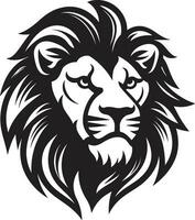 cœur de lion noir vecteur Lion logo conception Roi de le jungle Lion emblème excellence