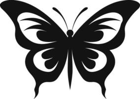 mystique de le papillon noir vecteur logo gracieux battement noir papillon emblème