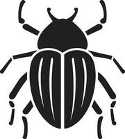 scarabée monarque profil rampant punaise insigne vecteur