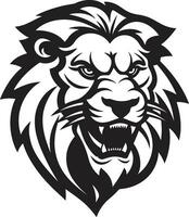 bondir dominance une Lion logo conception royal rugir le noir vecteur Lion logo emblème