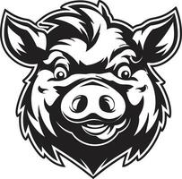 abstrait porc visage symbole géométrique porc logo vecteur