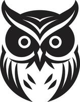 nocturne hibou graphique symbole mystérieux hibou logo modèle vecteur