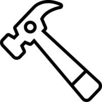 icône de ligne pour marteau vecteur