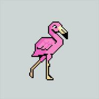 pixel art illustration flamant. pixélisé flamant. flamant oiseau pixélisé pour le pixel art Jeu et icône pour site Internet et vidéo jeu. vecteur
