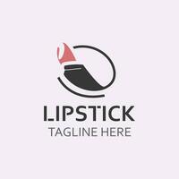 rouge à lèvres logo conception pour maquillage mode magasin et beauté vecteur cosmétique conception modèle