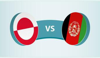 Groenland contre afghanistan, équipe des sports compétition concept. vecteur