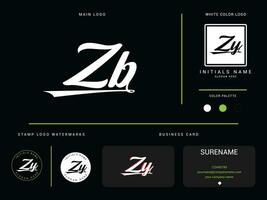 monogramme zb logo vecteur, initiale vêtements zb bz luxe mode logo lettre conception vecteur
