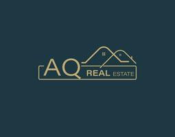 aq réel biens consultants logo conception vecteurs images. luxe réel biens logo conception vecteur