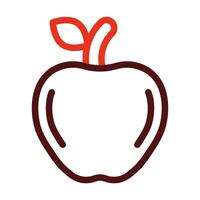 Pomme vecteur épais ligne deux Couleur Icônes pour personnel et commercial utiliser.