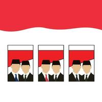 illustration vecteur graphique de indonésien présidentiel et vice présidentiel candidats élection 2024