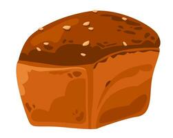 une pain de seigle pain. boulangerie produit. dessin animé vecteur illustration.