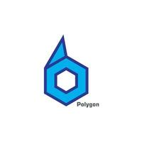 symbole vecteur de lettre b polygone hexagone ligne art conception