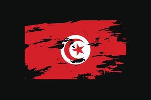 drapeau de style grunge de la tunisie. illustration vectorielle. vecteur