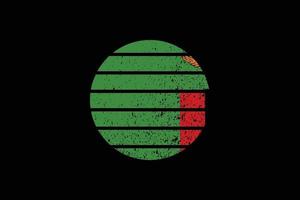 drapeau de style grunge de la zambie. illustration vectorielle. vecteur