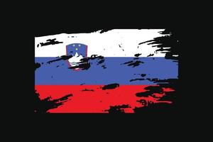 drapeau de style grunge de la slovénie. illustration vectorielle. vecteur