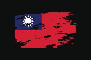 drapeau de style grunge de taïwan. illustration vectorielle. vecteur