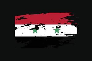 drapeau de style grunge de la syrie. illustration vectorielle. vecteur