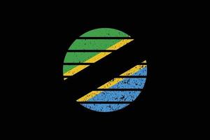 drapeau de style grunge de la tanzanie. illustration vectorielle. vecteur