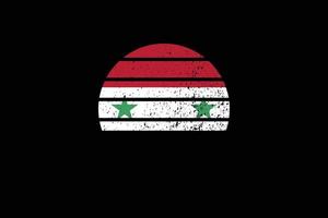 drapeau de style grunge de la syrie. illustration vectorielle. vecteur