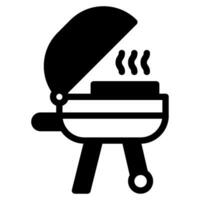 un barbecue icône illustration, pour uiux, la toile, application, infographie, etc vecteur