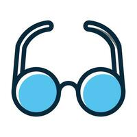 ancien des lunettes vecteur épais ligne rempli foncé couleurs Icônes pour personnel et commercial utiliser.