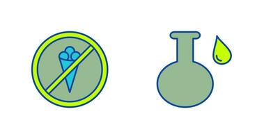 acide liquide et non crème glacée icône vecteur