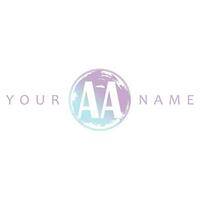 aa initiale logo aquarelle vecteur conception