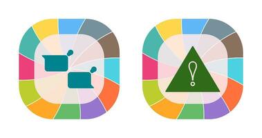 bavardage et alerte icône vecteur