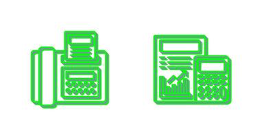 fax et calculateur icône vecteur