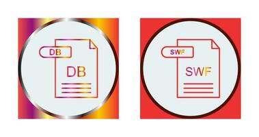 db et swf icône vecteur