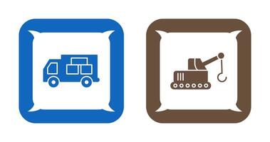 logistique voiture et lifter icône vecteur