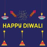 content diwali affiche gratuit modèle vecteur