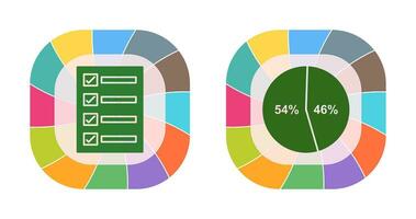 remplissage scrutin papier et diagramme icône vecteur