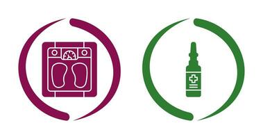 pesée échelle et nasale icône vecteur