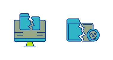 Les données perte et infecté icône vecteur